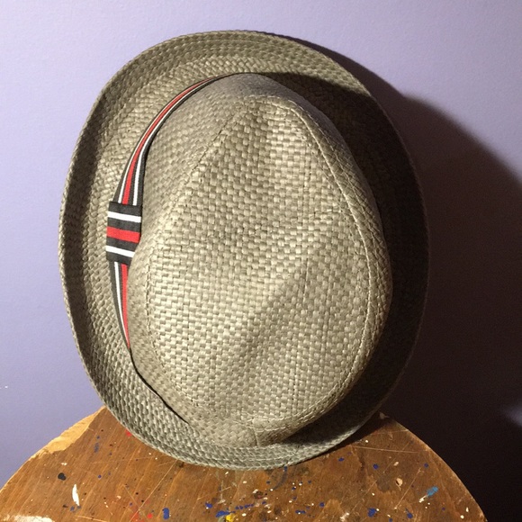 Gray 💯% paper Trilby hat short rolled brim cap S/M size - Picture 5 of 11